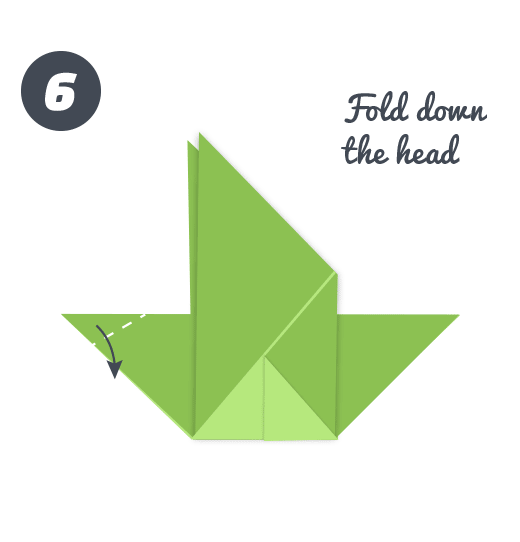 Fold down the head